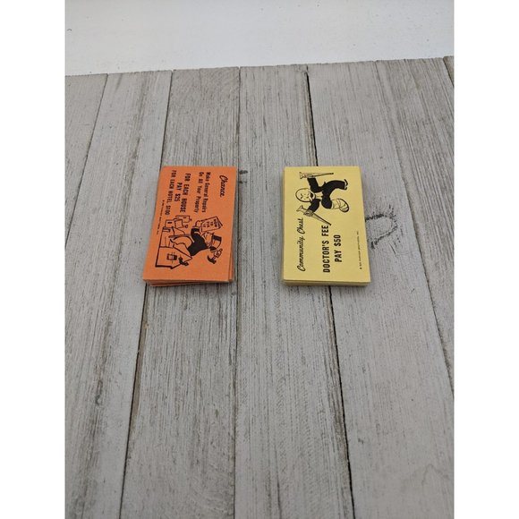 Vintage 1961 Monopoly Replacement Cards Chance Community Chest #2 - Picture 1 of 5